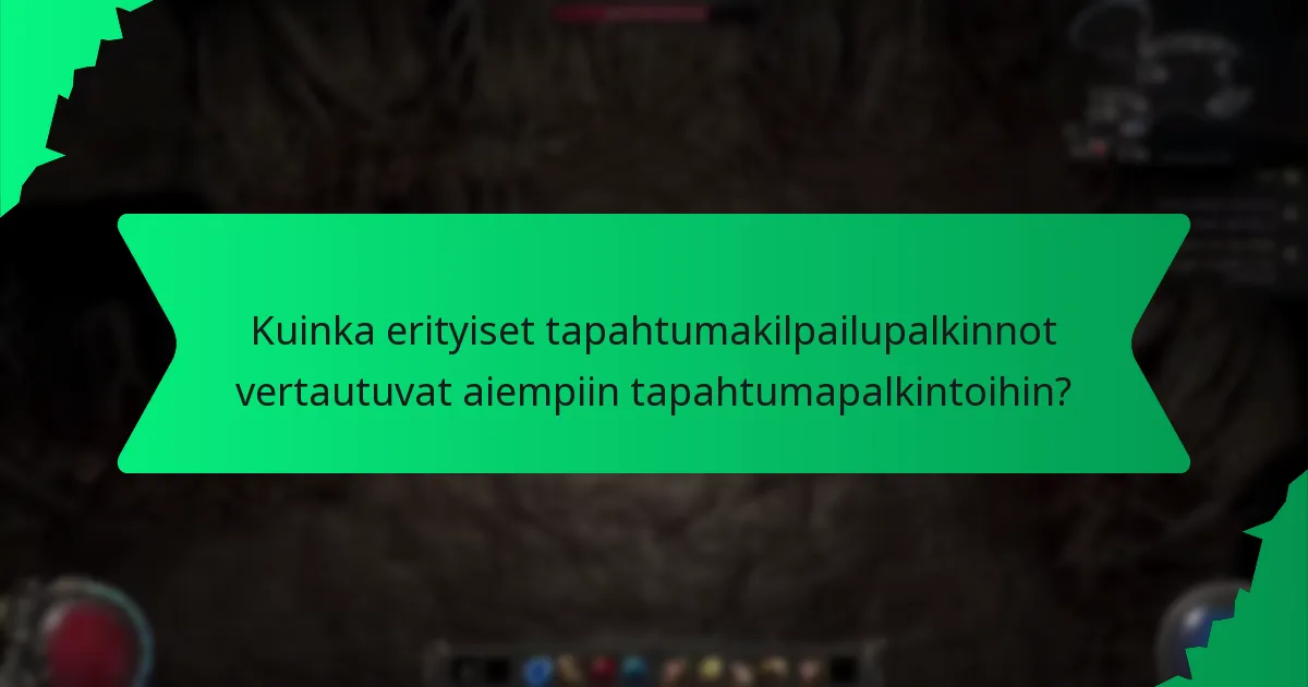 Kuinka erityisten tapahtumakilpailujen palkintojen harvinaisuus määritellään?