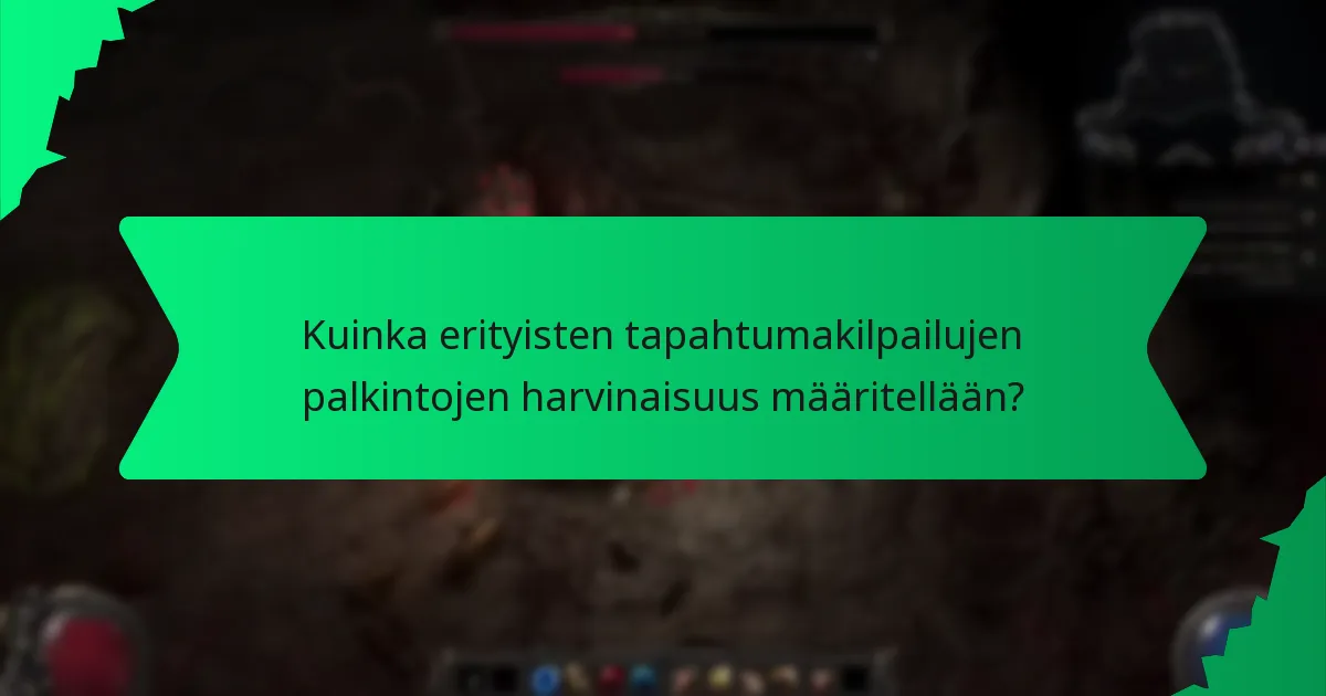 Mitkä värit liittyvät erityisiin tapahtumakilpailupalkintoihin?
