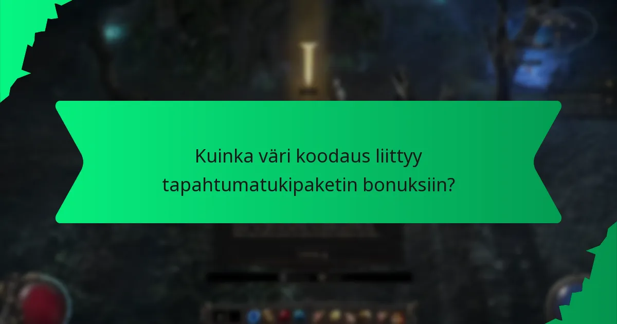 Mikä on harvinaisuuden merkitys tapahtumatukipaketin bonuksissa?