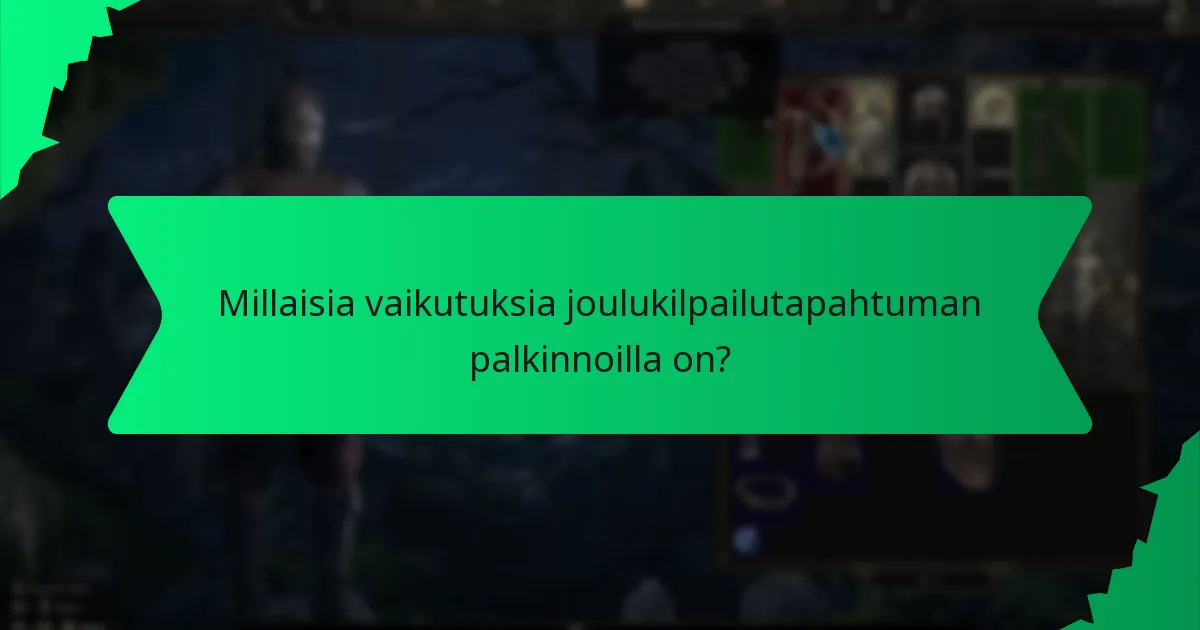 Mitkä väriteemat käytetään joulukilpailutapahtuman palkinnoissa?