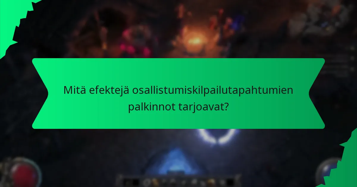 Kuinka pelaajat voivat osallistua kilpailutapahtumiin ansaitakseen palkintoja?