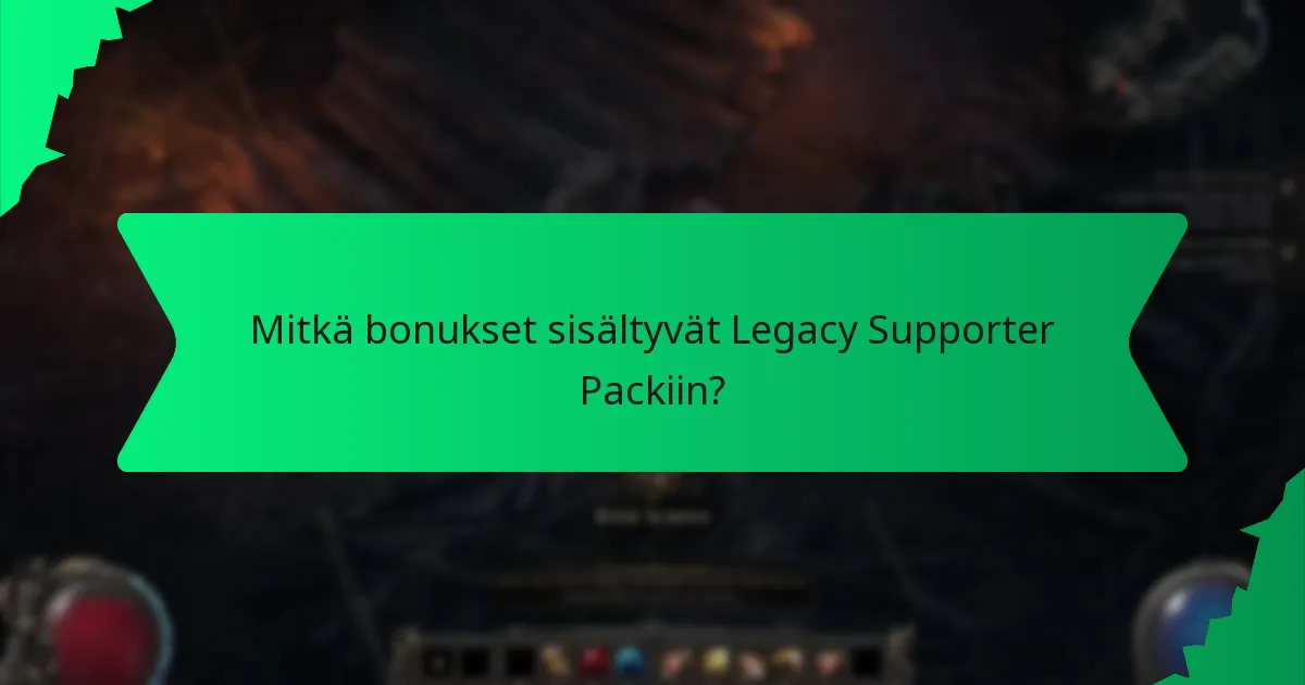 Kuinka Legacy Supporter Packin bonukset vertautuvat muihin paketteihin?