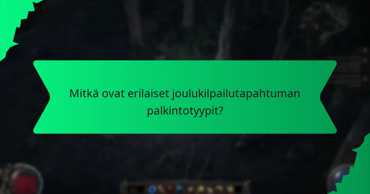Millaisia vaikutuksia joulukilpailutapahtuman palkinnoilla on?