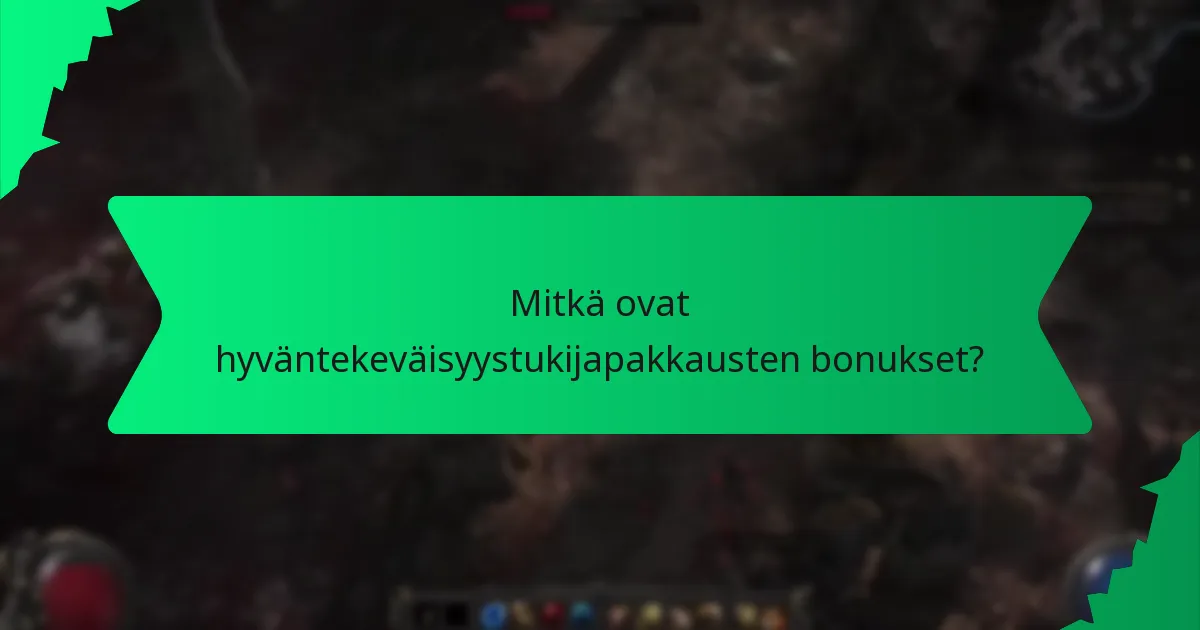 Mitkä efektit hyväntekeväisyystukijapakkausten bonukset tarjoavat?
