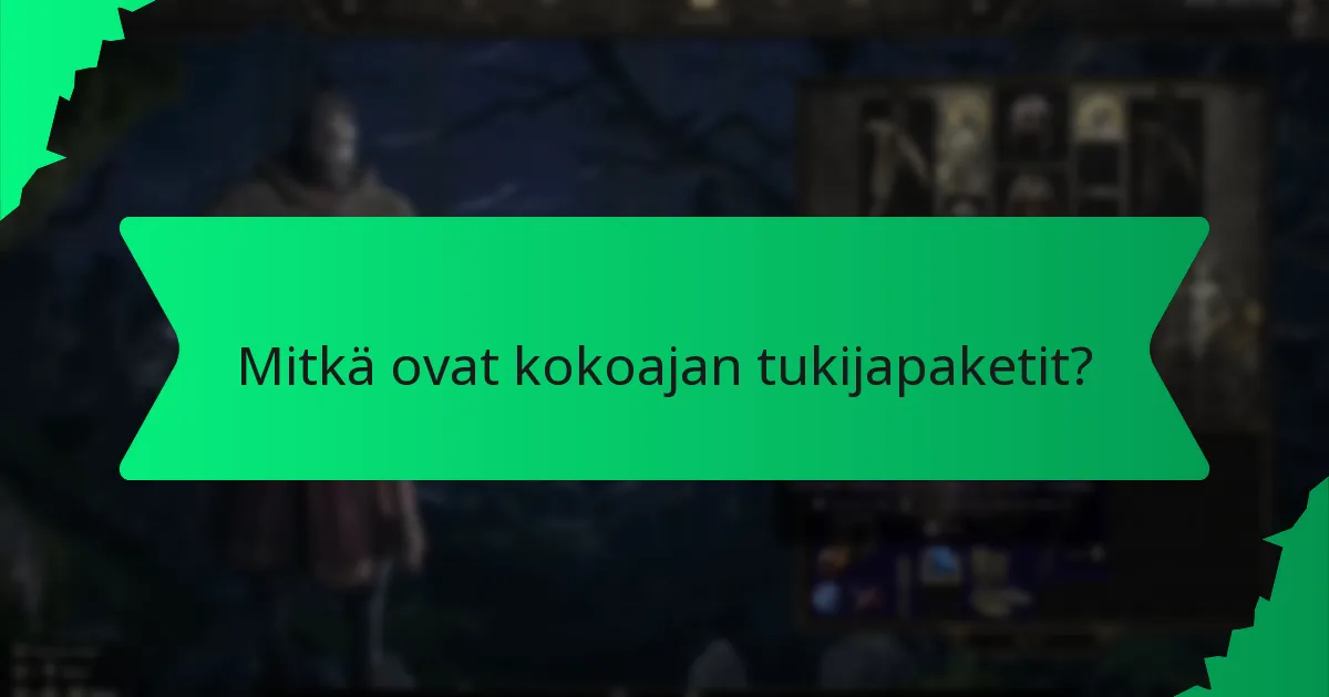 Mitkä vaikutukset liittyvät kokoajan tukijapaketin etuuksiin?