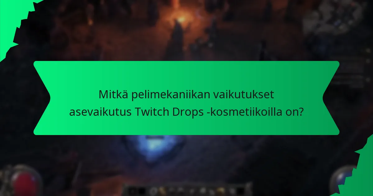 Mitkä värit ovat saatavilla asevaikutus Twitch Drops -kosmetiikoissa?